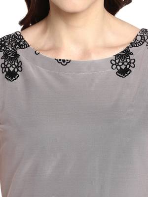 Black printed net kurtis 5