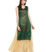 Green printed polyester kurtis
