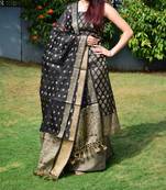 Black Brocade Banarasi Brocade Salwar