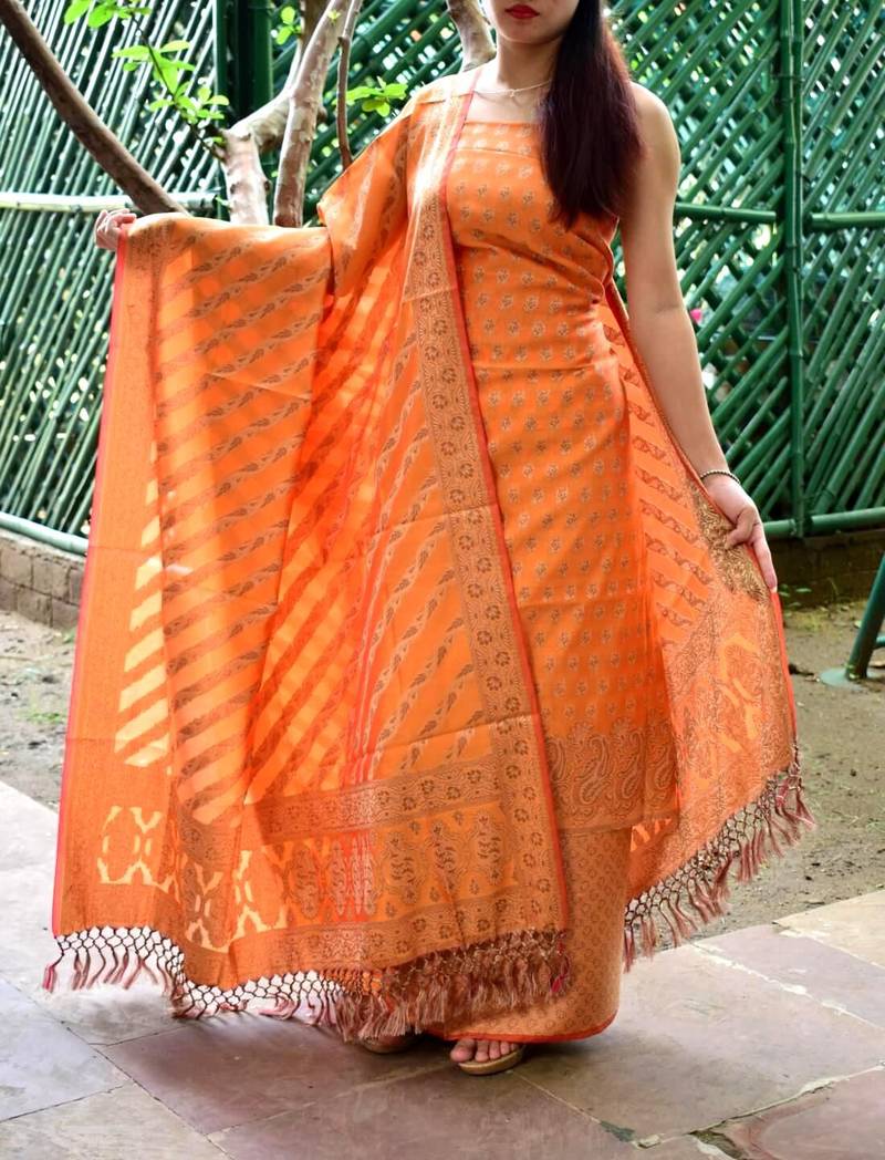 Orange Brocade Banarasi Brocade Salwar Richa Pandey 2665925
