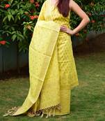 Yellow Brocade Banarasi Brocade Salwar