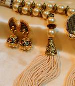 Designer Kundan And Pearl Ling Necklace Set