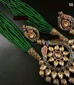 Elegant Peacock Kundan Necklace Set