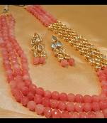 Royal Onex 3 Line Pink Necklace Set
