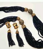 Royal Tanjore Black Beads Neckpiece Women
