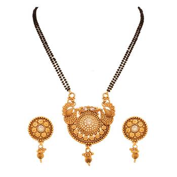 Gold diamond mangalsutra 1