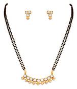 Gold cubic zirconia mangalsutra