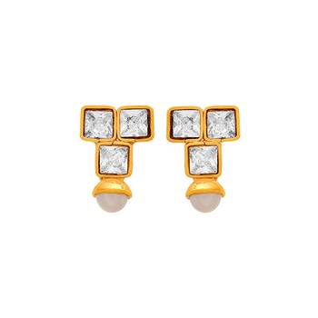 Gold cubic zirconia mangalsutra 3