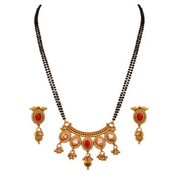 Gold diamond mangalsutra 1
