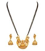 Gold Copper Gold Plated Temple Design Mangalsutra Set