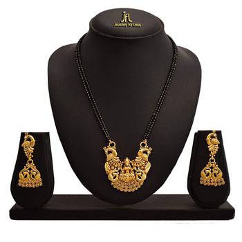 Gold Copper Gold Plated Temple Design Mangalsutra Set 2