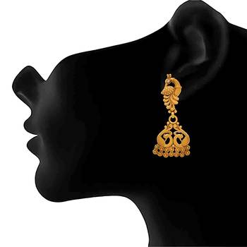 Gold Copper Gold Plated Temple Design Mangalsutra Set 4