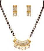Gold diamond mangalsutra