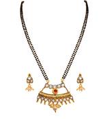 Gold cubic zirconia mangalsutra