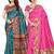 Multicolor Printed Kalamkari Silk Saree With Blouse
