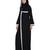 Black and white kashiboo lace plain islamic abaya