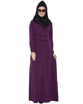Violet Kashiboo Plain Islamic Abaya 1