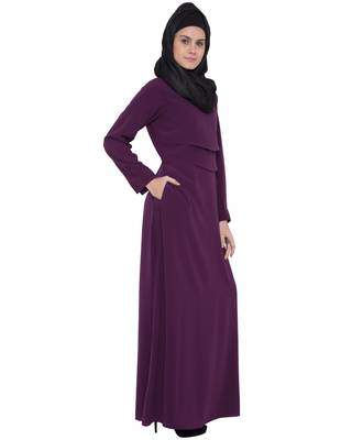 Violet Kashiboo Plain Islamic Abaya 3