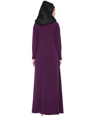 Violet Kashiboo Plain Islamic Abaya 4
