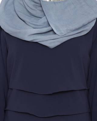 Dark Blue Kashiboo Plain Islamic Abaya 5