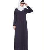 Dark Grey Kashiboo Plain Islamic Abaya
