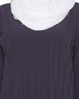 Dark Grey Kashiboo Plain Islamic Abaya 5