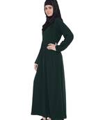 Dark Green Kashiboo Plain Islamic Abaya