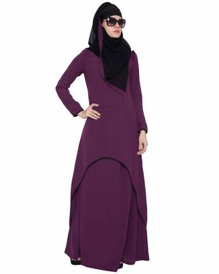 Violet Kashiboo Plain Islamic Abaya 1