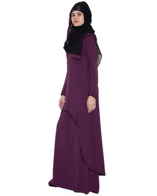 Violet Kashiboo Plain Islamic Abaya 2