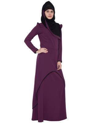 Violet Kashiboo Plain Islamic Abaya 3