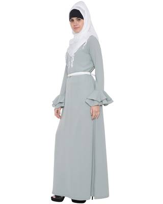 Grey Kashiboo Plain Islamic Abaya 2
