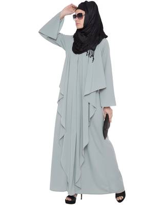 Grey Kashiboo Plain Islamic Abaya 2