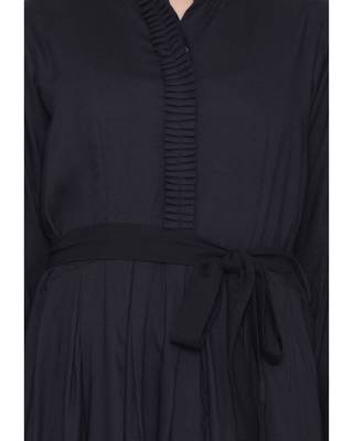Black Rayon Plain Islamic Abaya 5