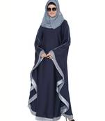 Blue Nida Lace Lace Islamic Abaya