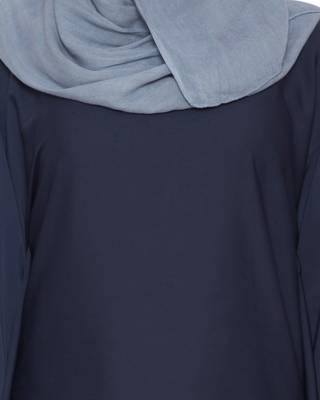 Blue Nida Lace Lace Islamic Abaya 5