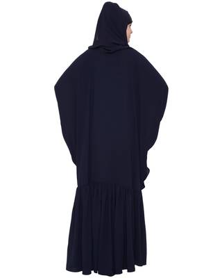 Navy Blue Kashiboo Plain Islamic Abaya 4