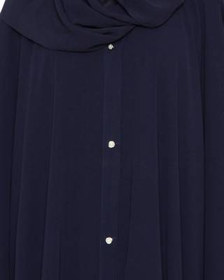 Navy Blue Kashiboo Plain Islamic Abaya 5
