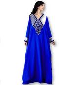 Royal blue georgette embriodery islamic kaftans