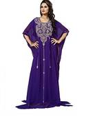 Purple georgette embriodery islamic kaftans
