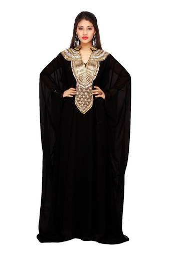 Black georgette embriodery islamic kaftans