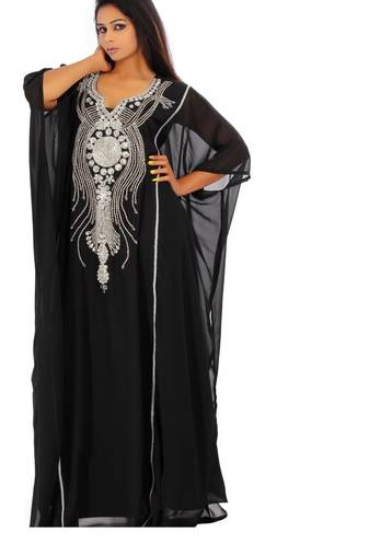 Black georgette embriodery islamic kaftans