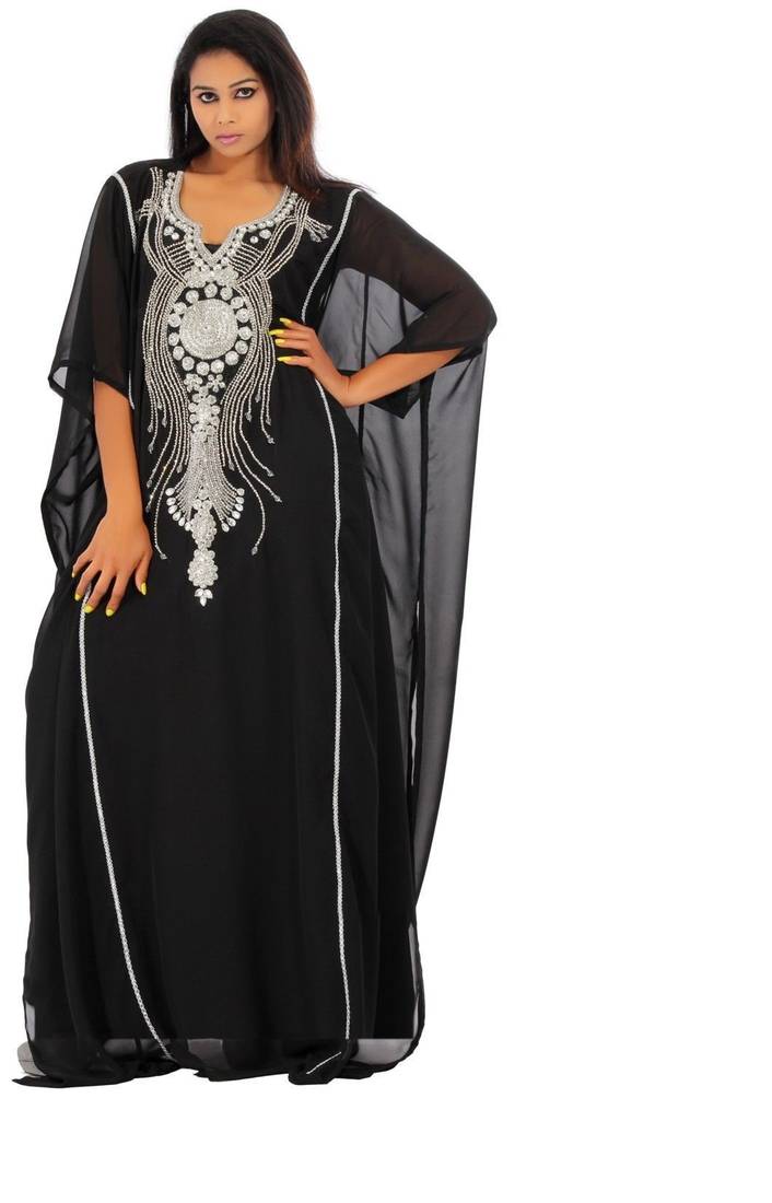 Black georgette embriodery islamic kaftans