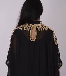 Black georgette embriodery stitched islamic kaftans