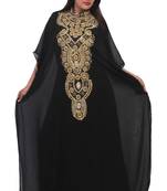 Black georgette embriodery stitched islamic kaftans