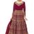 Maroon Embroidered Velvet Anarkali Suit
