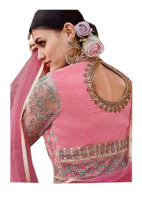 Grey Embroidered Net Anarkali Suit 3