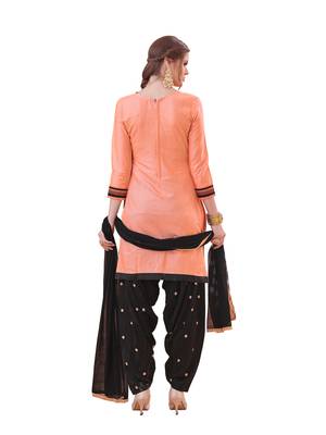 Peach embroidered cotton salwar 3