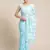 Ada Hand Embroidered Blue Faux Georgette Lucknow Chikankari Women Saree With Blouse - A130075