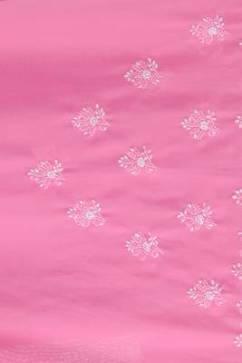Ada Hand Embroidered Pink Faux Georgette Lucknow Chikankari Saree With Blouse 4