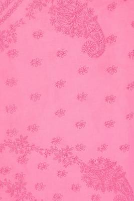 Ada Hand Embroidered Pink Cotton Lucknow Chikankari Saree With Blouse 5